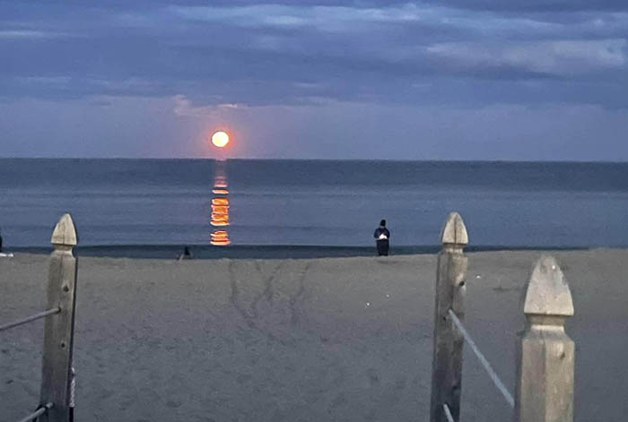 Moon Rise From Boardwalk